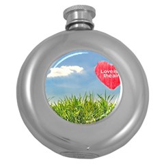 Love Concept Poster Round Hip Flask (5 Oz) by dflcprints