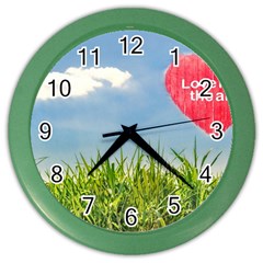 Love Concept Poster Color Wall Clocks by dflcprints