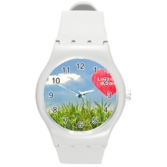 Love Concept Poster Round Plastic Sport Watch (m) by dflcprints