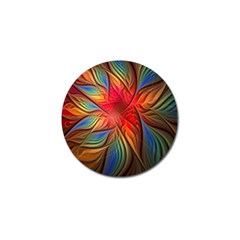 Vintage Colors Flower Petals Spiral Abstract Golf Ball Marker by BangZart