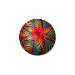 Vintage Colors Flower Petals Spiral Abstract Golf Ball Marker (10 Pack) by BangZart