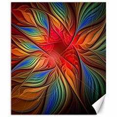 Vintage Colors Flower Petals Spiral Abstract Canvas 8  X 10  by BangZart