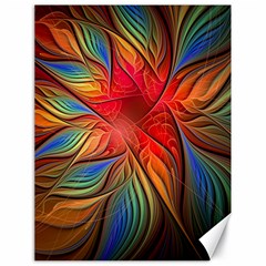 Vintage Colors Flower Petals Spiral Abstract Canvas 18  X 24   by BangZart