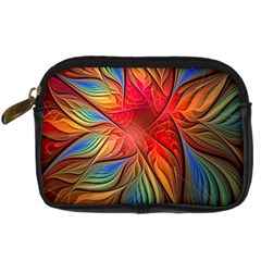 Vintage Colors Flower Petals Spiral Abstract Digital Camera Cases by BangZart