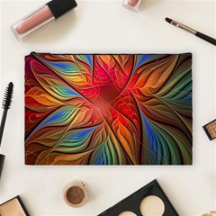 Vintage Colors Flower Petals Spiral Abstract Cosmetic Bag (large)  by BangZart