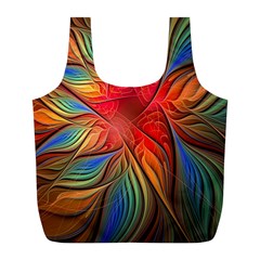 Vintage Colors Flower Petals Spiral Abstract Full Print Recycle Bags (l)  by BangZart