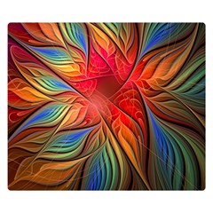 Vintage Colors Flower Petals Spiral Abstract Double Sided Flano Blanket (small)  by BangZart