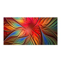 Vintage Colors Flower Petals Spiral Abstract Satin Wrap by BangZart