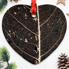 Vein Skeleton Of Leaf Ornament (heart) by BangZart