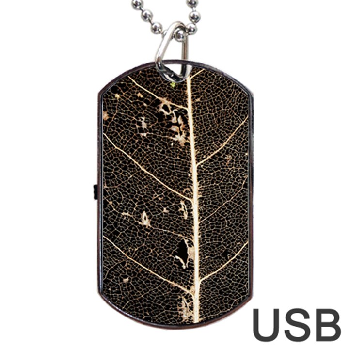 Vein Skeleton Of Leaf Dog Tag USB Flash (One Side)