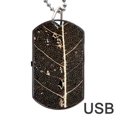 Vein Skeleton Of Leaf Dog Tag Usb Flash (two Sides) by BangZart