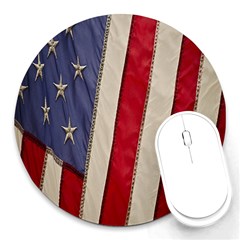 Usa Flag Round Mousepads by BangZart