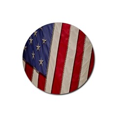 Usa Flag Rubber Round Coaster (4 Pack)  by BangZart