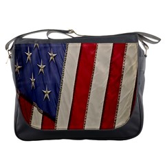 Usa Flag Messenger Bags by BangZart