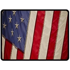 Usa Flag Double Sided Fleece Blanket (large)  by BangZart