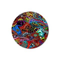 Vector Art Pattern Rubber Coaster (round)  by BangZart