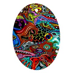 Vector Art Pattern Oval Ornament (two Sides) by BangZart