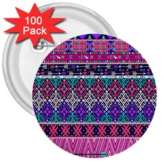 Tribal Seamless Aztec Pattern 3  Buttons (100 Pack)  by BangZart