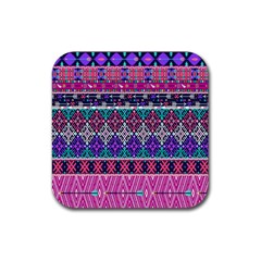 Tribal Seamless Aztec Pattern Rubber Coaster (square)  by BangZart