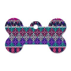 Tribal Seamless Aztec Pattern Dog Tag Bone (two Sides) by BangZart