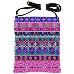 Tribal Seamless Aztec Pattern Shoulder Sling Bags by BangZart