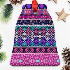 Tribal Seamless Aztec Pattern Bell Ornament (two Sides) by BangZart