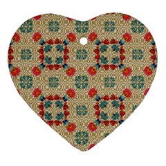 Traditional Scandinavian Pattern Ornament (heart) by BangZart