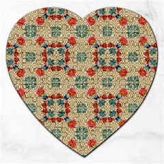 Traditional Scandinavian Pattern Jigsaw Puzzle (heart)