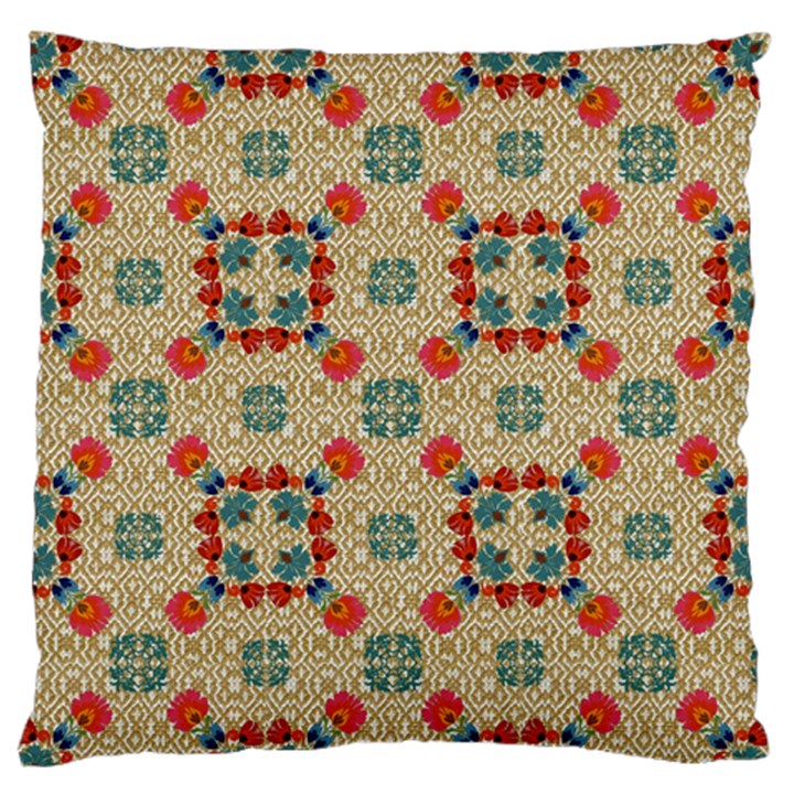 Traditional Scandinavian Pattern Large Flano Cushion Case (Two Sides)