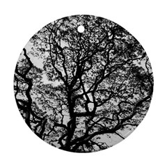 Tree Fractal Round Ornament (two Sides) by BangZart