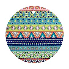 Tribal Print Round Ornament (two Sides) by BangZart