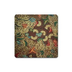 Traditional Batik Art Pattern Square Magnet by BangZart