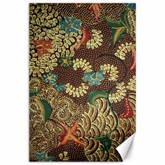 Traditional Batik Art Pattern Canvas 24  X 36  by BangZart