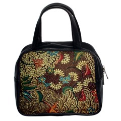 Traditional Batik Art Pattern Classic Handbags (2 Sides) by BangZart