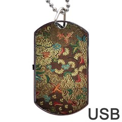 Traditional Batik Art Pattern Dog Tag Usb Flash (one Side) by BangZart