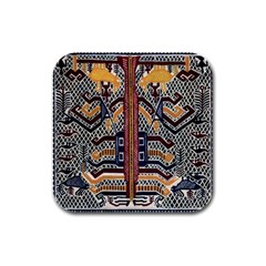 Traditional Batik Indonesia Pattern Rubber Square Coaster (4 Pack)  by BangZart