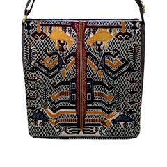 Traditional Batik Indonesia Pattern Flap Messenger Bag (l)  by BangZart