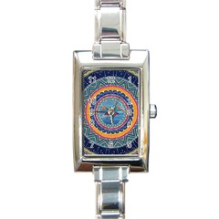 Traditional Pakistani Art Rectangle Italian Charm Watch by BangZart