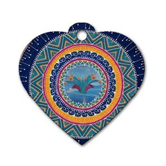 Traditional Pakistani Art Dog Tag Heart (one Side) by BangZart