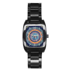 Traditional Pakistani Art Stainless Steel Barrel Watch by BangZart