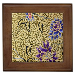 Traditional Art Batik Pattern Framed Tiles by BangZart