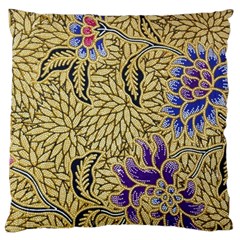 Traditional Art Batik Pattern Large Flano Cushion Case (two Sides) by BangZart