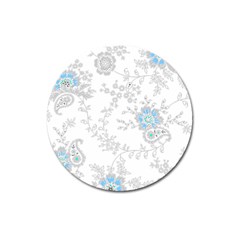 Traditional Art Batik Flower Pattern Magnet 3  (round) by BangZart