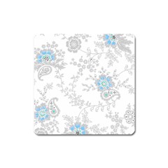 Traditional Art Batik Flower Pattern Square Magnet by BangZart