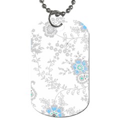 Traditional Art Batik Flower Pattern Dog Tag (two Sides) by BangZart