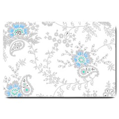 Traditional Art Batik Flower Pattern Large Doormat  by BangZart