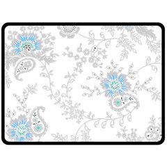 Traditional Art Batik Flower Pattern Fleece Blanket (large)  by BangZart