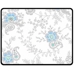 Traditional Art Batik Flower Pattern Double Sided Fleece Blanket (medium)  by BangZart