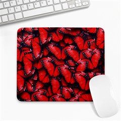 The Red Butterflies Sticking Together In The Nature Large Mousepads by BangZart