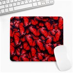 The Red Butterflies Sticking Together In The Nature Large Mousepads Front